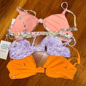 Dippin' Daisy's Vibrant Bikini Tops Trio